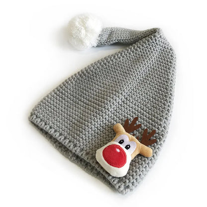 Bonnet de noël en tricot pour bébé fille et garçon