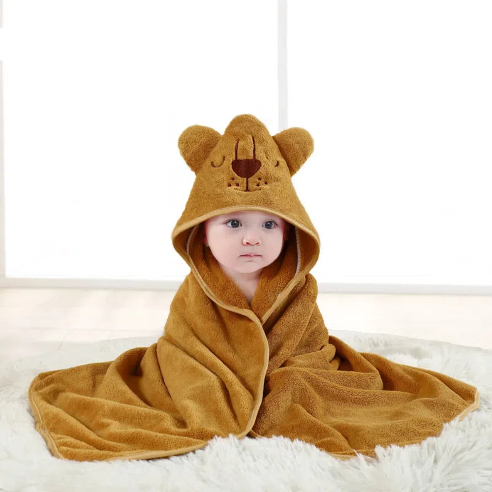 Cape de bain avec capuche pour bébé