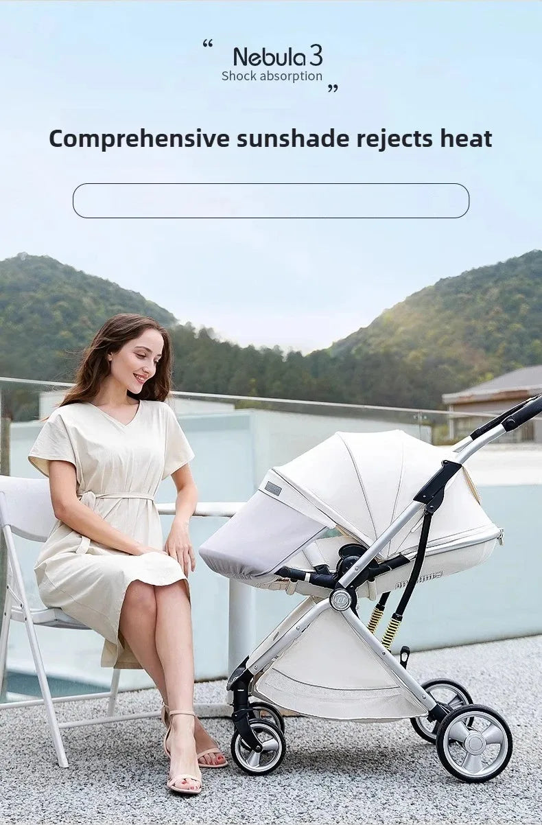 Poussette de luxe portable pour bébé