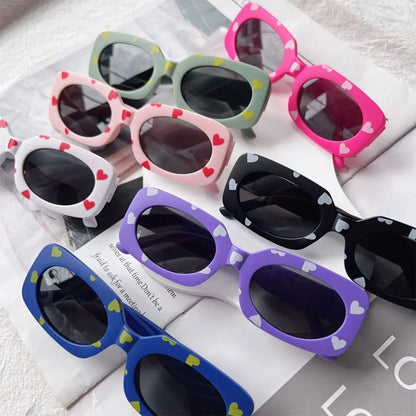 Lunettes de soleil à imprimé cœur pour enfants
