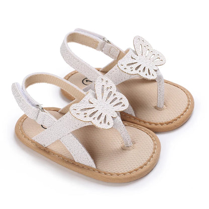 Sandales à paillettes détail papillon pour bébé fille