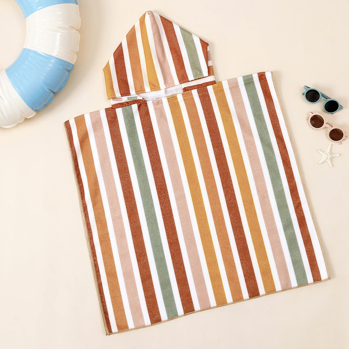 Serviette de plage à capuche pour bébé
