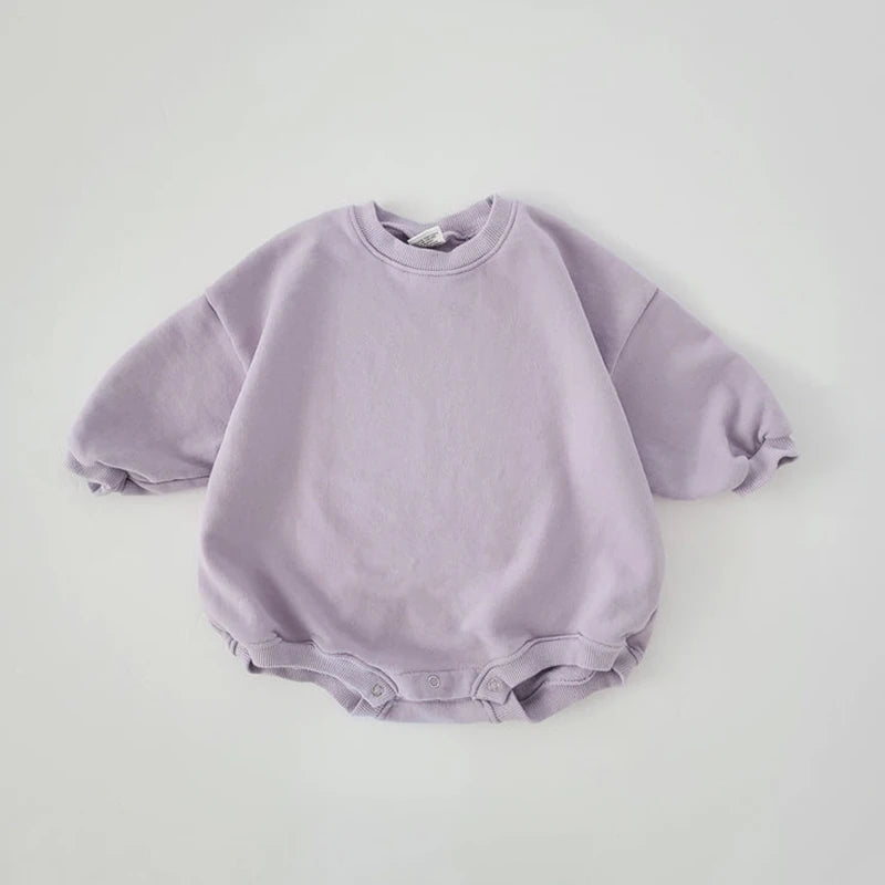 Barboteuse courte style sweat pour bébé