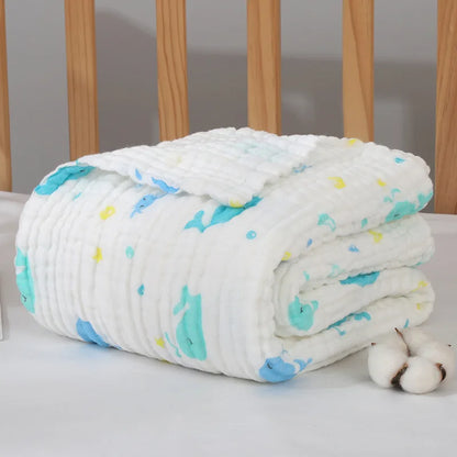 Couverture carrée en mousseline pour bébé
