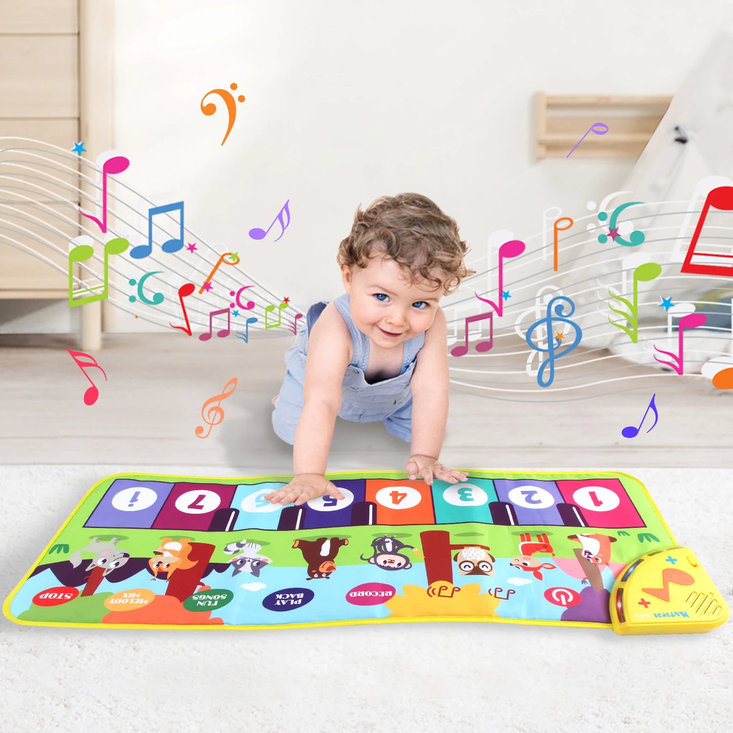 Tapis d’éveil musical coloré multifonction pour enfants