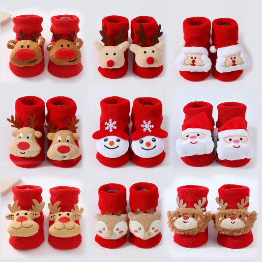 Chaussettes Père Noël en coton pour enfants