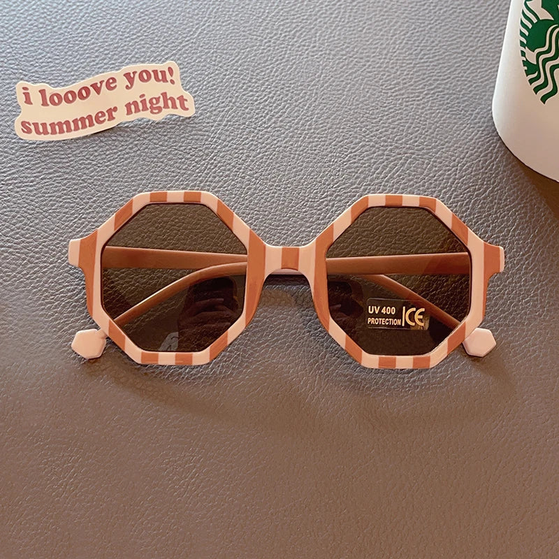 Lunettes de soleil en forme de mignon polygone pour enfants