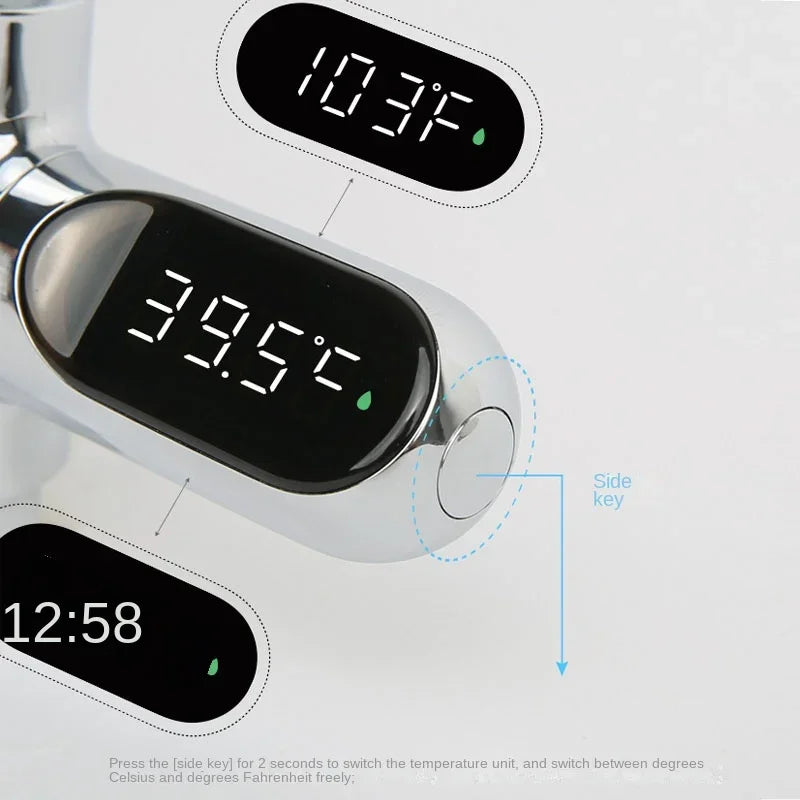 Moniteur de température pour robinet de douche