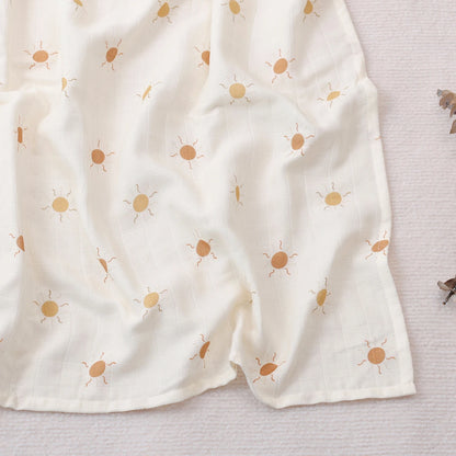 Couverture en mousseline de bambou et coton pour bébé