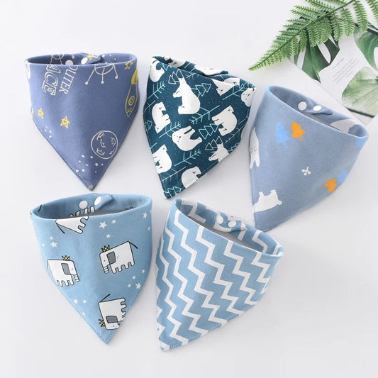 Bavoir bandana en coton X5