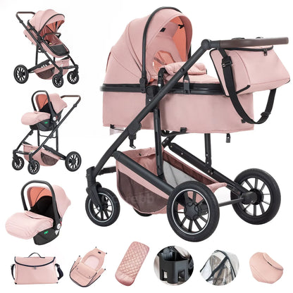 Poussette 3-en-1 moderne pour bébé