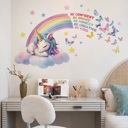 Autocollants muraux en forme de licorne