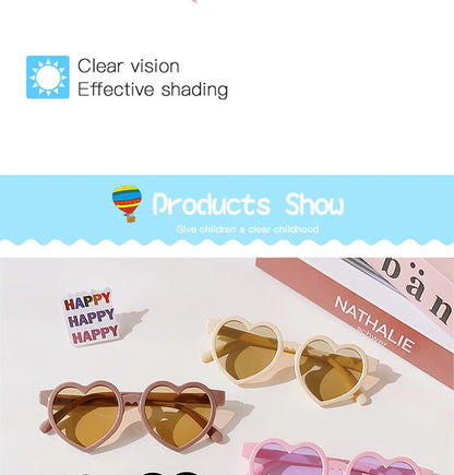 Lunette colorée avec un design en forme de coeur pour enfant
