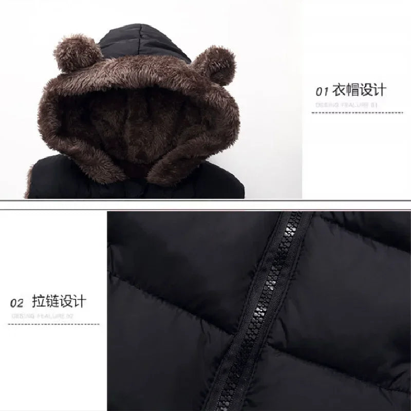 Gilet épais à capuche pour enfant