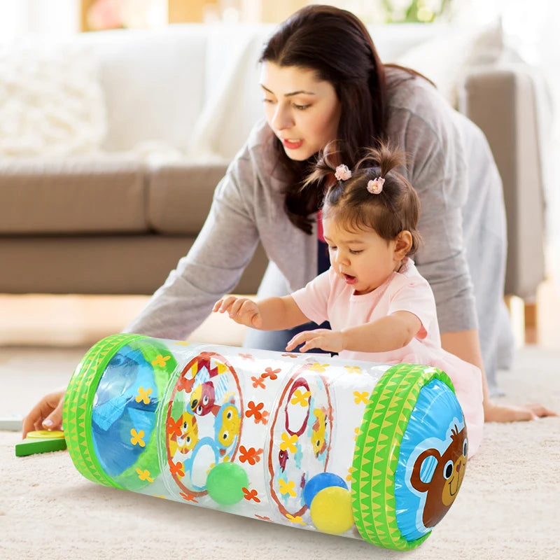 Jouet gonflable bébé en forme de rouleau ourson