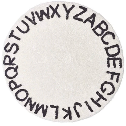 Tapis de sol blanc doux pour bébé avec l’alphabet