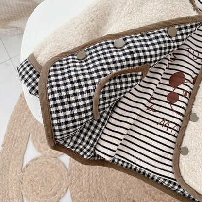 Veste plaid double face pour bébé