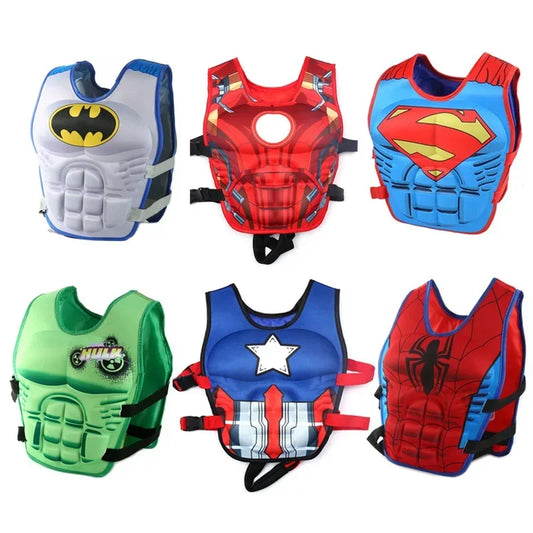 Gilet de natation à motif de super héros pour enfant