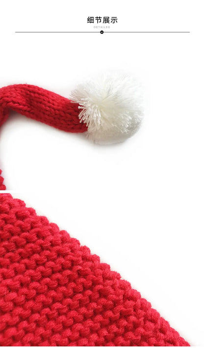 Bonnet de noël en tricot pour bébé fille et garçon