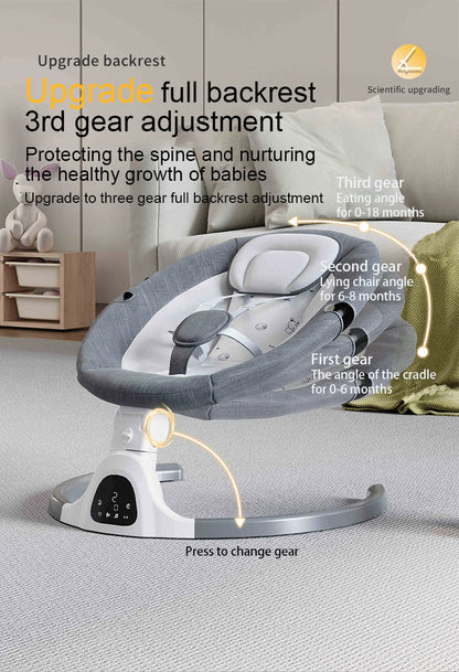 Berceau électrique et musical télécommandé pour bébé avec connexion Bluetooth