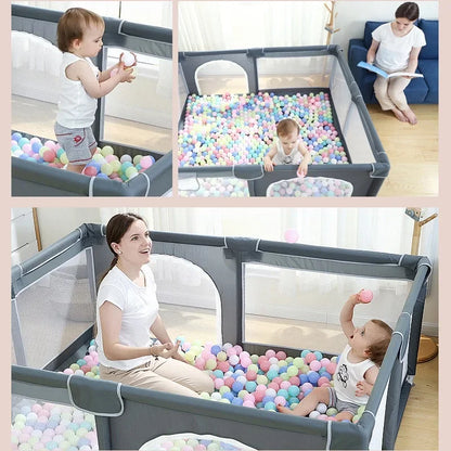 Parc pour bébé avec filet et fermeture éclair