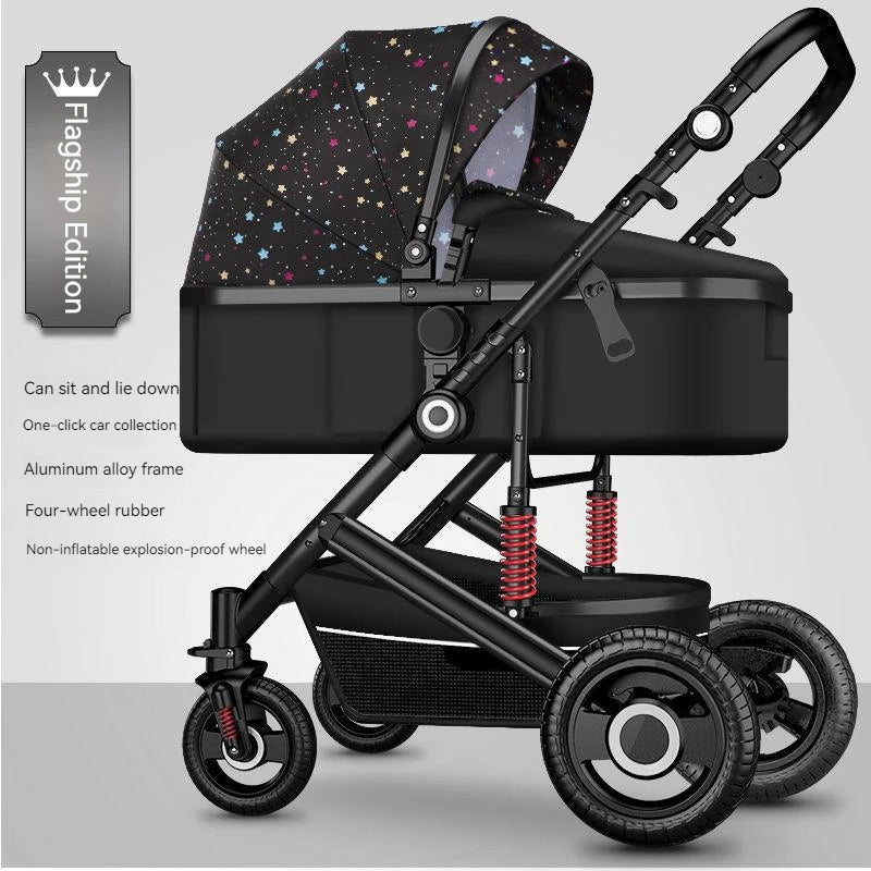 Poussette de luxe réversible pour bébé