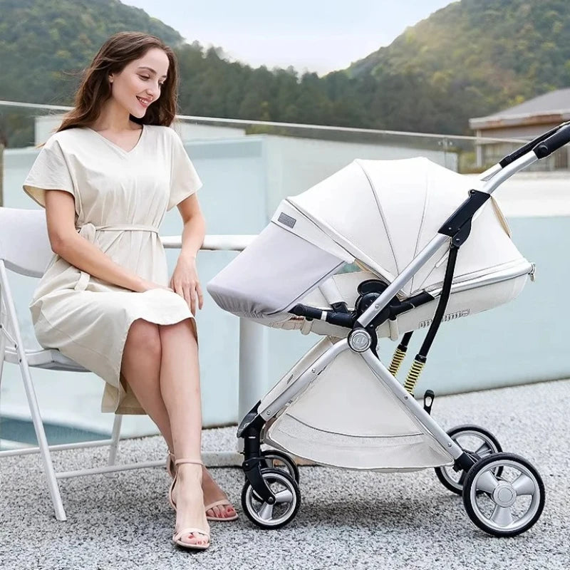 Poussette de luxe portable pour bébé
