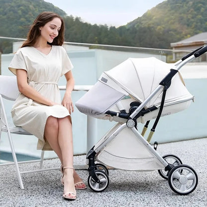 Poussette de luxe portable pour bébé
