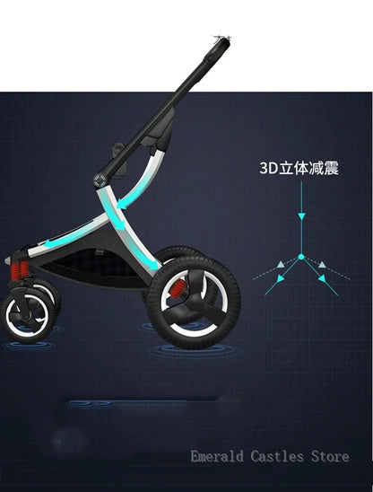 Poussette haute pour bébé