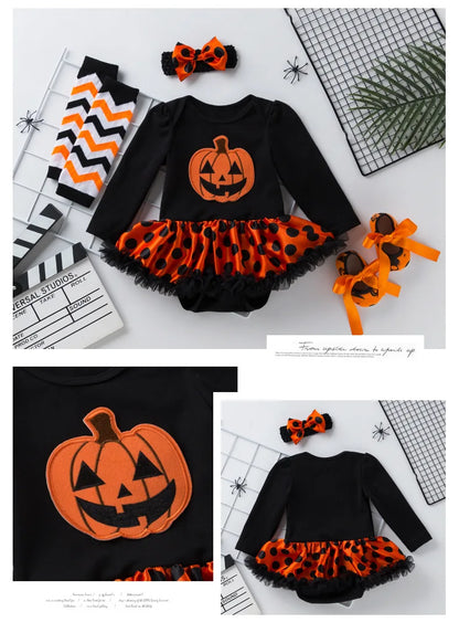 Déguisement halloween bébé fille 4 pièces