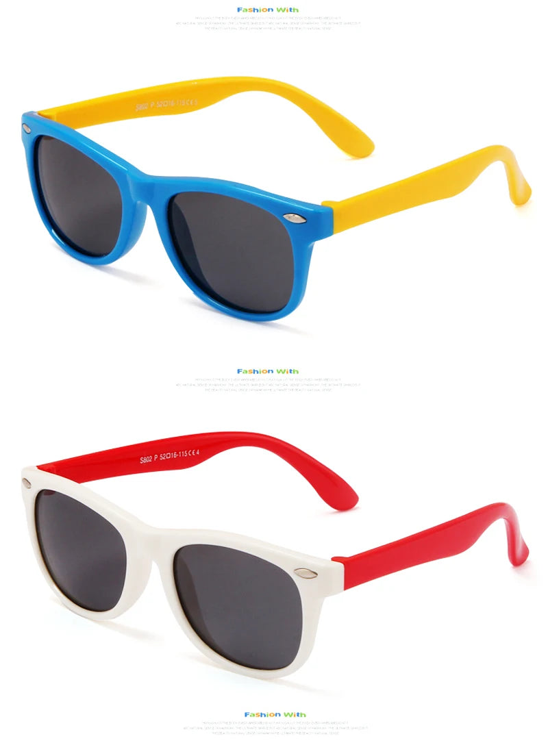 Lunettes de soleil classiques en Silicone pour enfants,