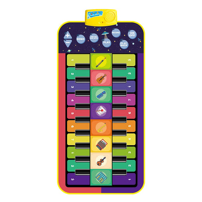 Tapis d’éveil musical multifonction violet et rouge pour enfants