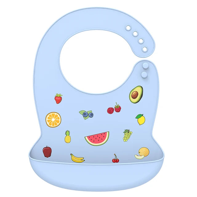 Bavoir pour bébé en silicone souple