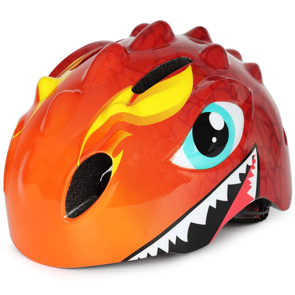 Casque de vélo à motif de dinosaure 3D pour enfants