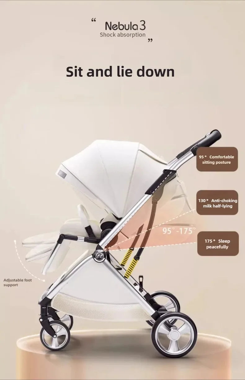 Poussette de luxe portable pour bébé
