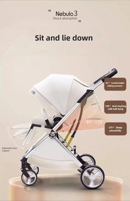 Poussette de luxe portable pour bébé