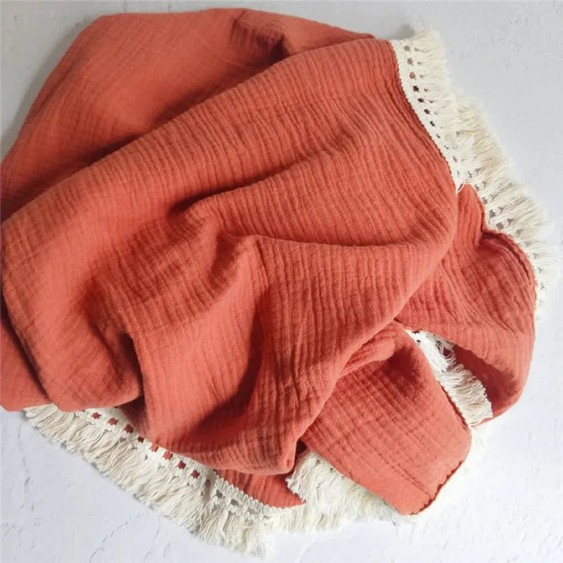 Couverture d’emmaillotage en mousseline de coton pour bébé