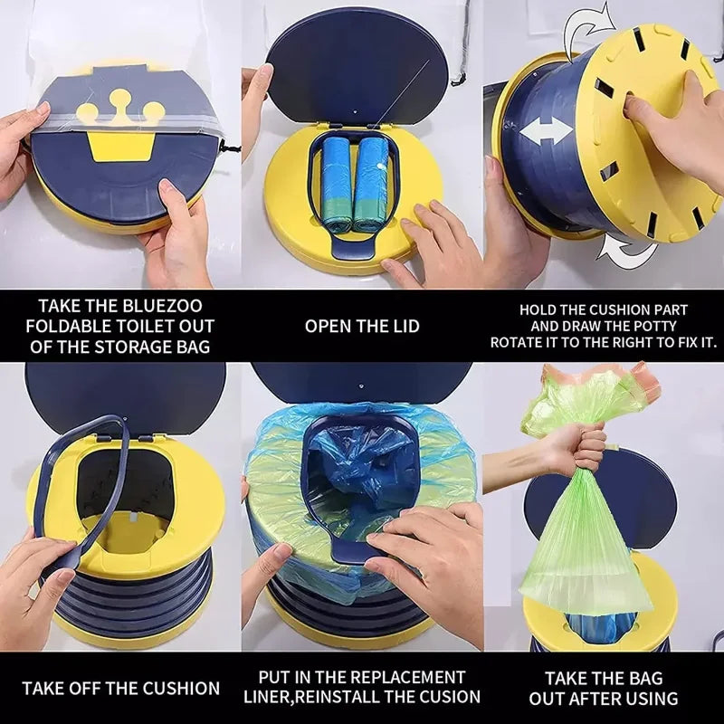 Toilette pliante portable pour enfants