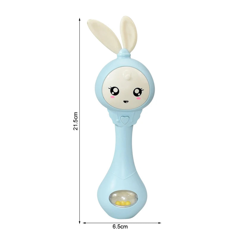 Hochet de dentition motif lapin avec musique