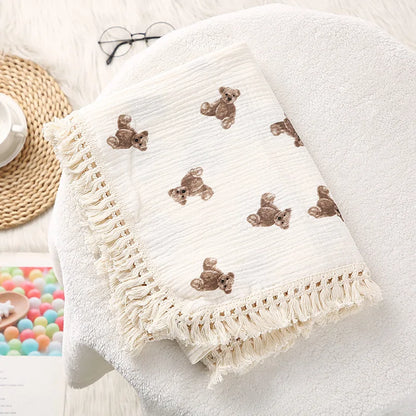 Couverture d’emmaillotage en mousseline de coton pour bébé