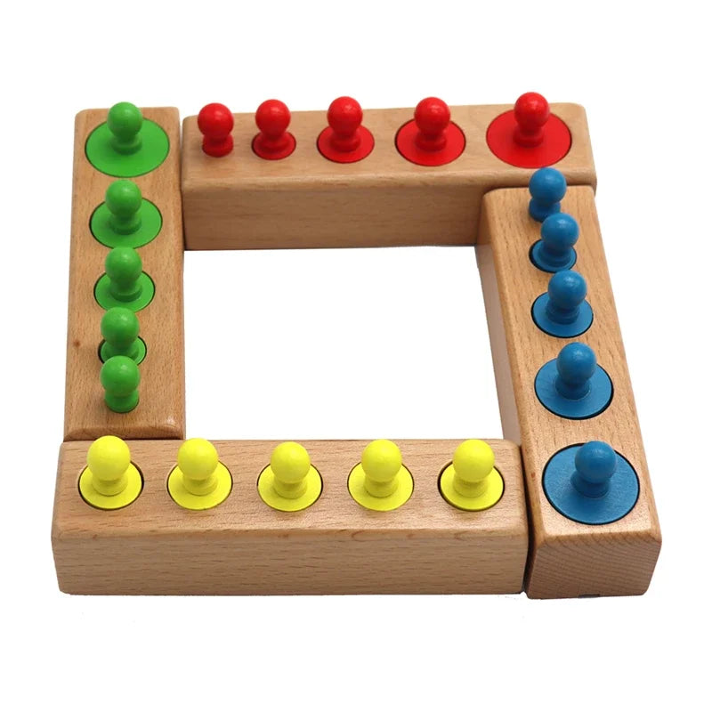 Jeux éducatifs montessori avec cylindres