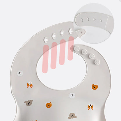Bavoir en silicone réglable pour bébés