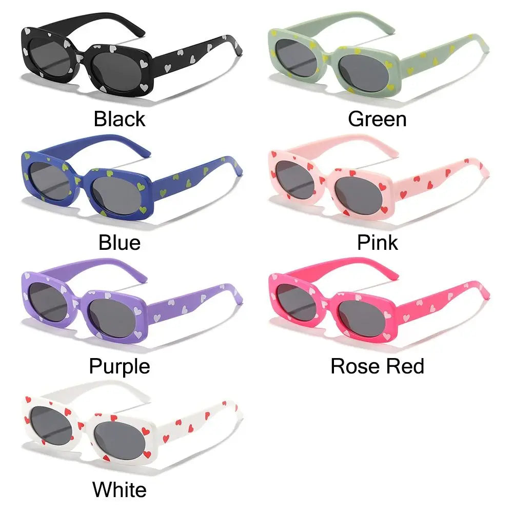 Lunettes de soleil à imprimé cœur pour enfants