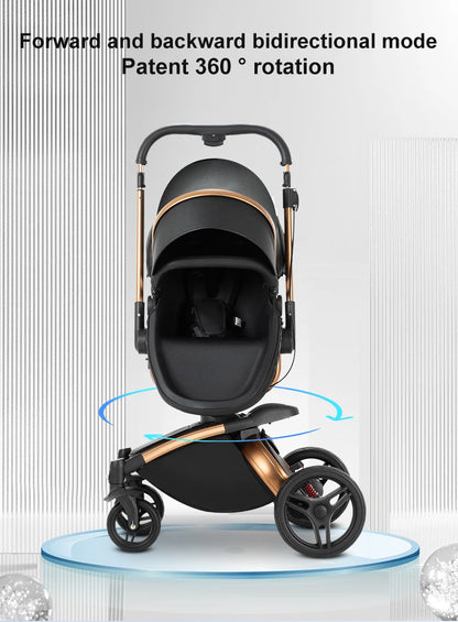 Poussette de paysage haute pliable