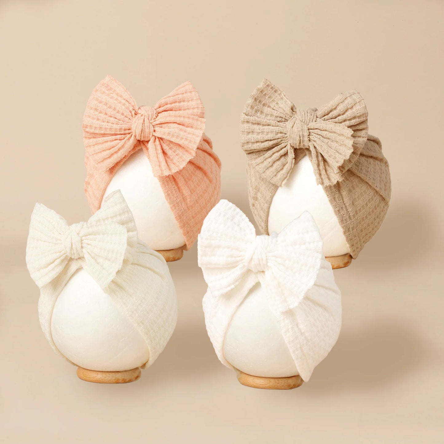 Turban en tricot avec noeud pour bébé