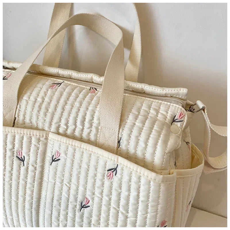 Sac à langer brodé grand modèle pour bébé