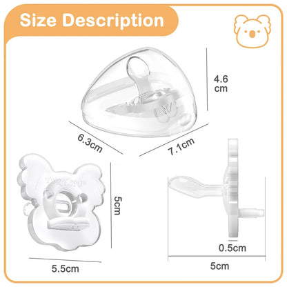 Pack de 2 sucettes en forme de koala avec attache-tétine