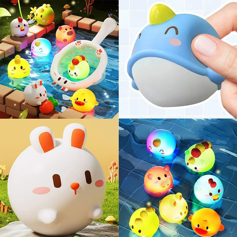 Lot de 3 ou 6 jouets de bains lumineux aléatoires