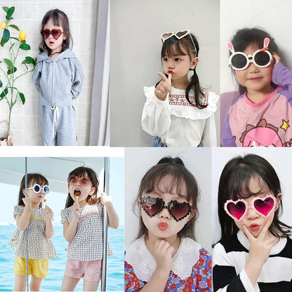 Lunette colorée avec un design en forme de coeur pour enfant