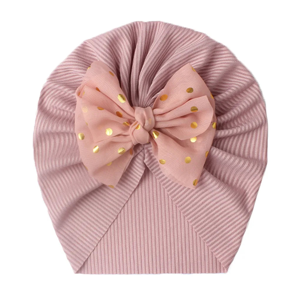 Turban à noeud brillant pour bébé fille